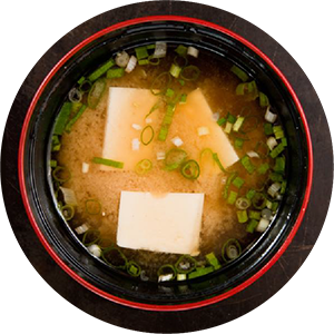 1. Miso Soup <br>味噌湯 <br>$:2.50